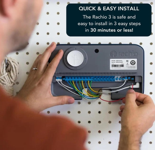 Rachio 3 Smart Sprinkler Controller: 16 Zone | Simple Auto Schedules, Quick Run, Local Weather Intelligence. (Save Water w/ Rain, Freeze & Wind Skip)
