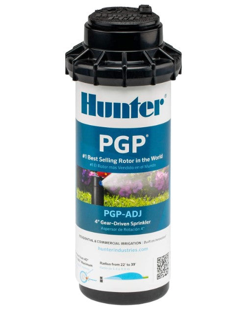 Hunter PGP-ADJ 3/4" Rotor Sprinkler, Precision Automatic Lawn Sprinkler Head With Adjustable Arc & Watering Distance to Prevent Overwatering