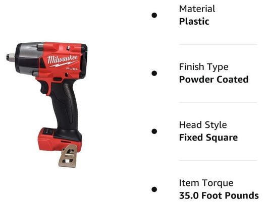 Milwaukee 2962-20 M18 18V Fuel 1/2" Mid-torque Impact Wrench with Friction Ring