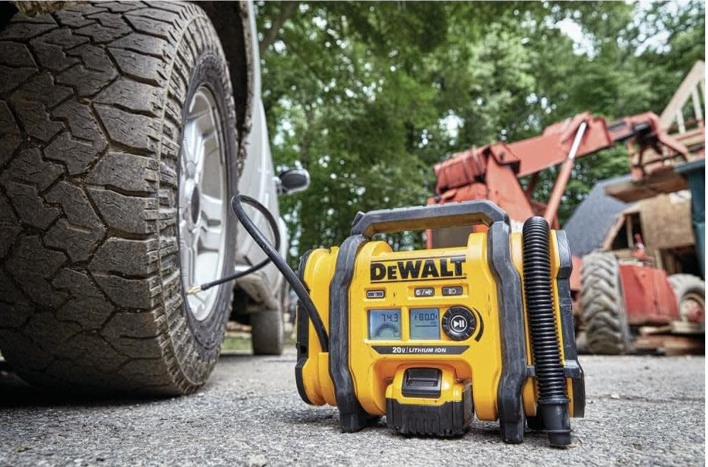 DEWALT 20V MAX Tire Inflator, Compact and Portable, Automatic Shut Off, LED Light, Bare Tool Only (DCC020IB)