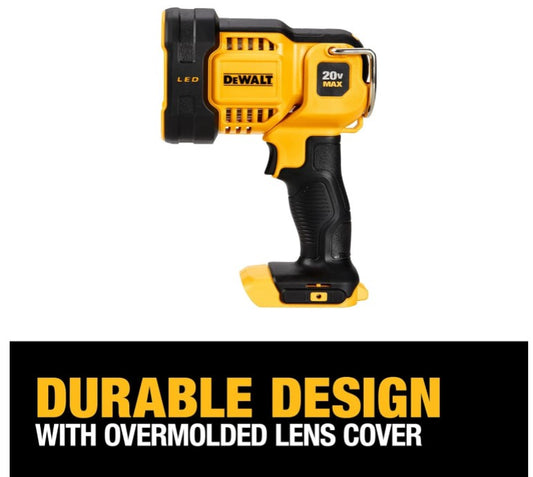 DEWALT 20V MAX LED Work Light, Handheld Spotlight with 508 Yard Distance, Pivoting Head, 1500 Lumens, Cordless, Battery Not Included (DCL043)