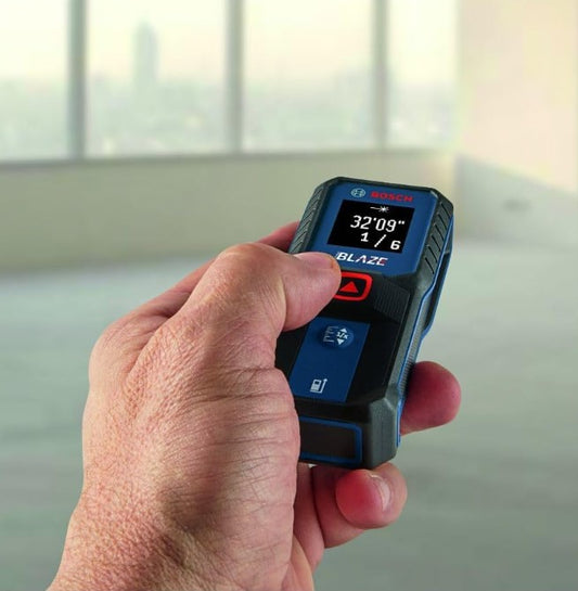 BOSCH GLM100-23 100 Ft Blaze Laser Distance Measure, Includes 2 AA Batteries