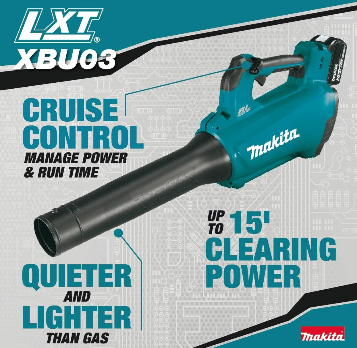 Makita XBU03Z 18V LXT® Lithium-Ion Brushless Cordless Blower, Tool Only