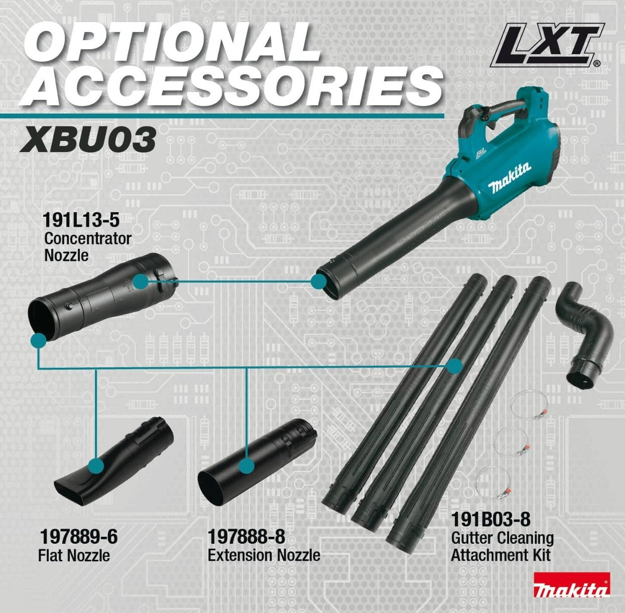 Makita XBU03Z 18V LXT® Lithium-Ion Brushless Cordless Blower, Tool Only