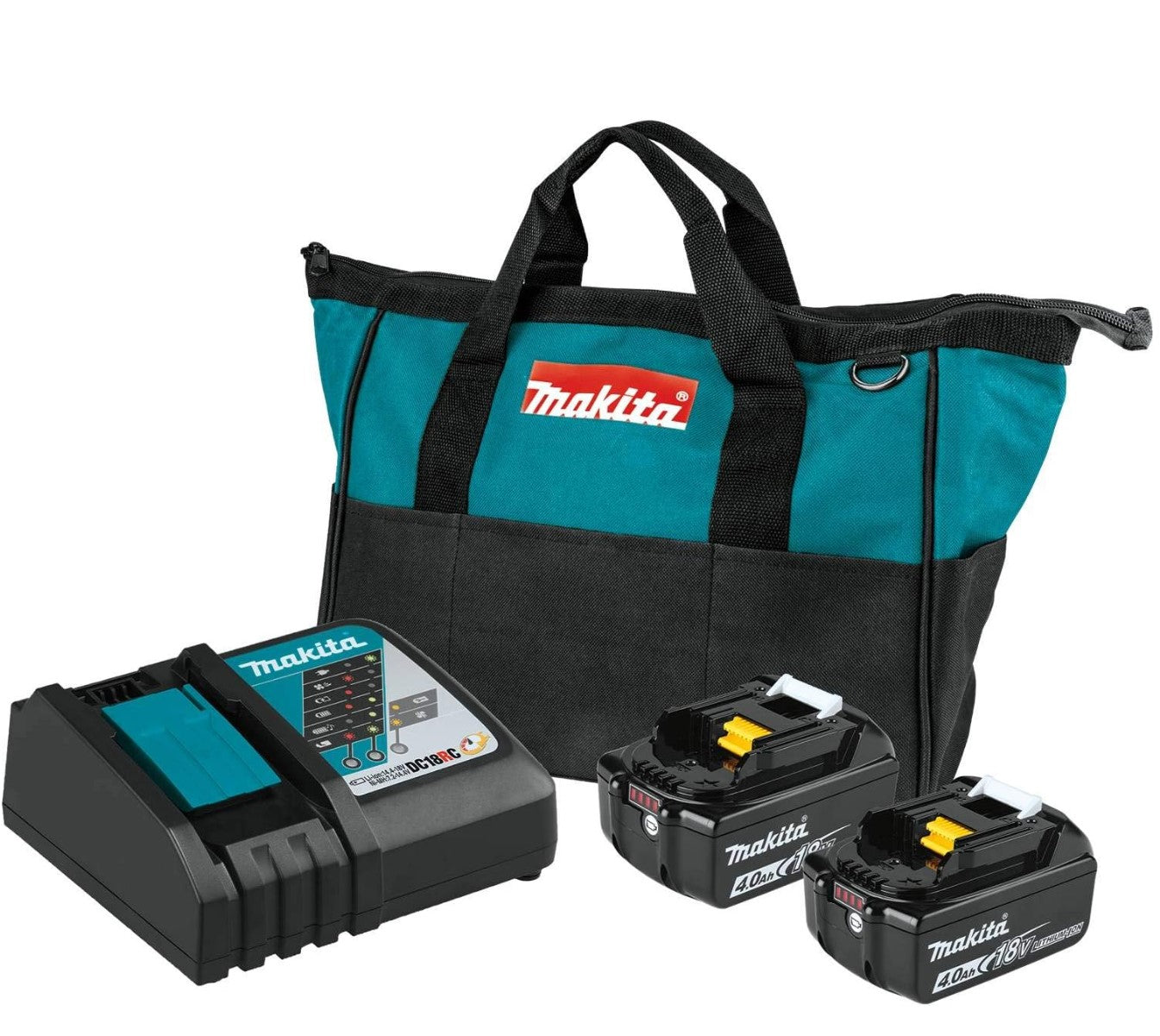 Makita BL1840BDC2 18V LXT® Lithium-Ion Battery and Rapid Optimum Charger Starter Pack (4.0Ah)