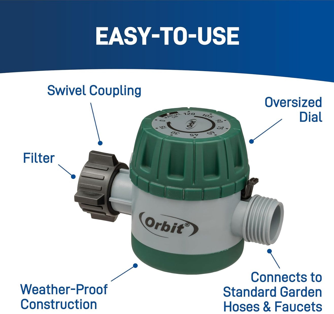 Orbit 62034 Mechanical Watering Hose Timer